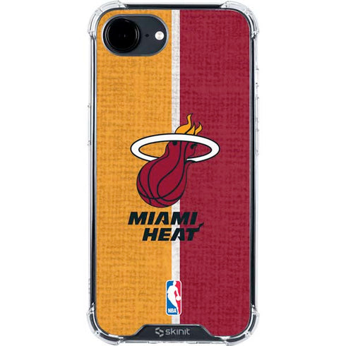 NBA Miami Heat Canvas iPhone 16e Clear Case